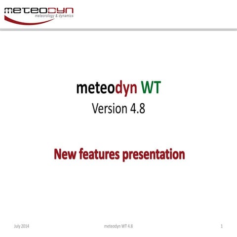 New features presentation: meteodyn WT 4.8 software - Wind Energy
