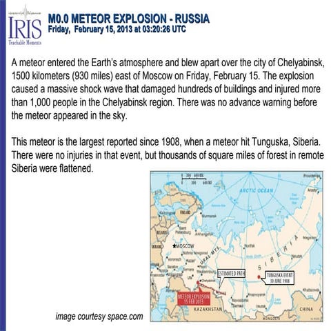 Meteor explosion | PPT