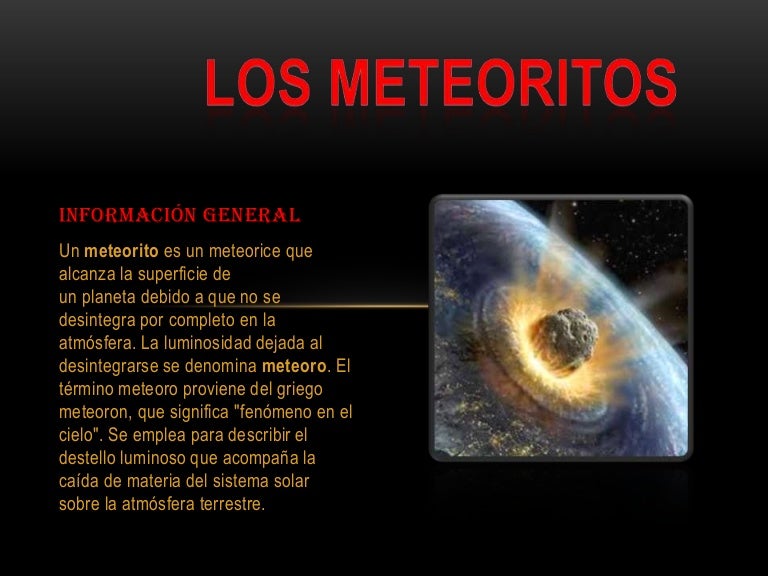 ¿Cómo Influye La Composición Del Meteorito En Su Velocidad Y Tiempo De ...
