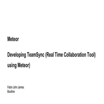 Meteor workshop 