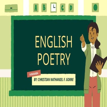 English poetry Powerpoint by Christian Nathaniel F gorre