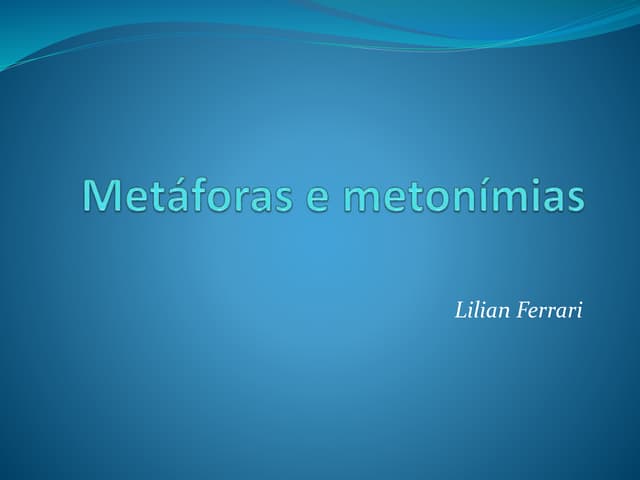 Metáforas e metonímias | PPTX