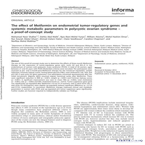 Metformin paper in egj