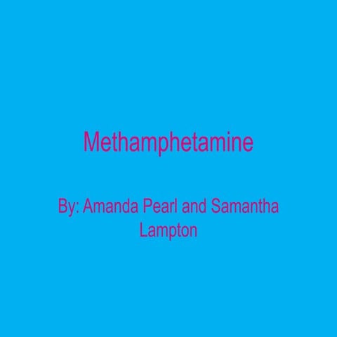 Methamphetamine | PPT