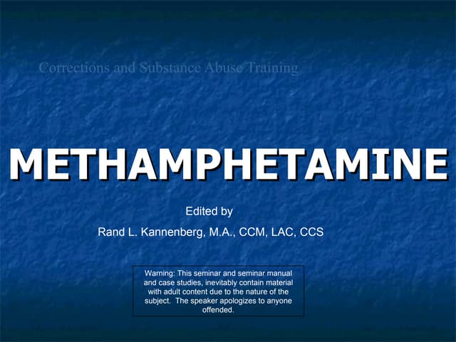 Methamphetamine | PPTX