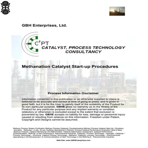Methanation Catalyst Start Up Procedures 
