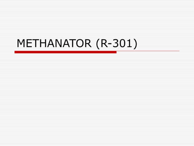 Ammonia Plant - Methanation Operations | PDF