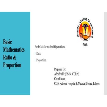 Mathematics for Nurses Ratio and Proportion.pptx