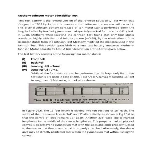 Metheny johnson motor educability test
