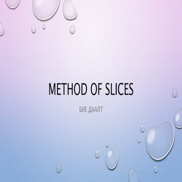 Method of-slices
