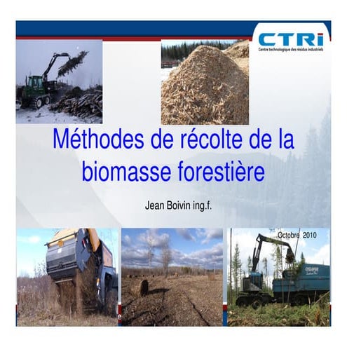 Méthodes de récupération de la biomasse forestière