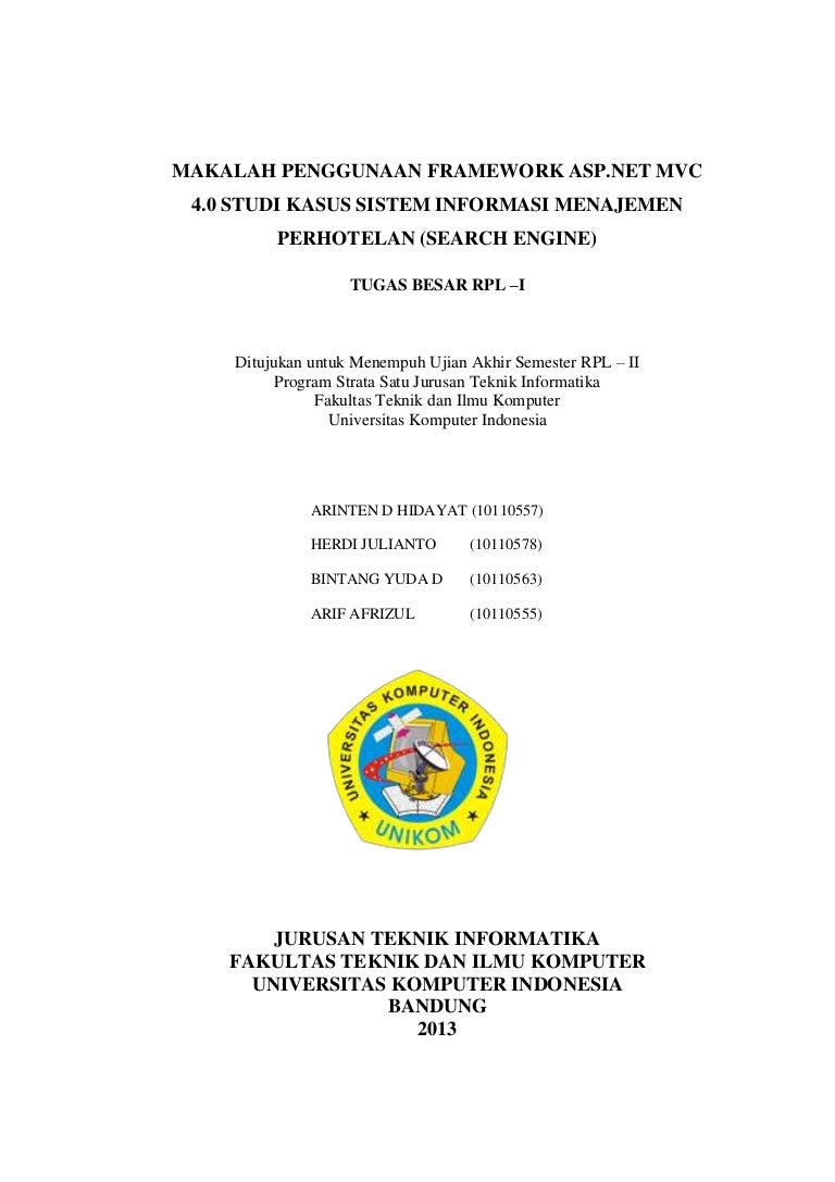 Makalah Hotel Booking Berbasis Asp Net 4 0