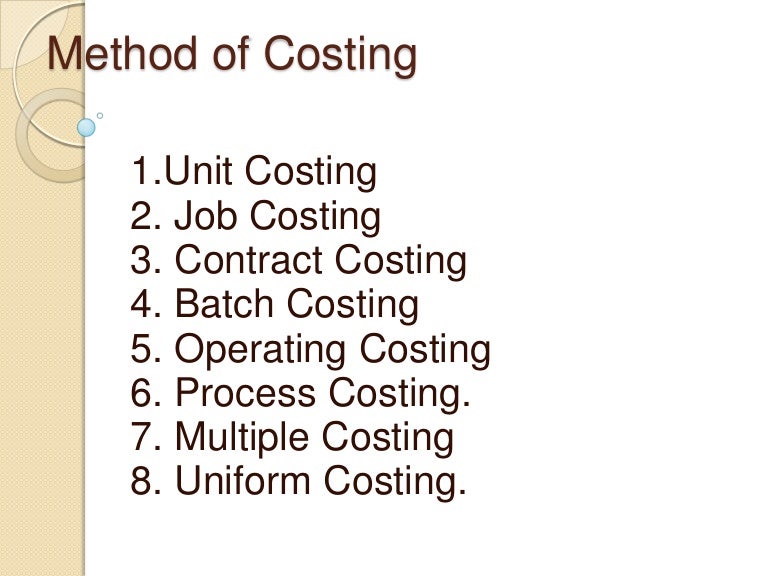 3 2 assignment costing methods