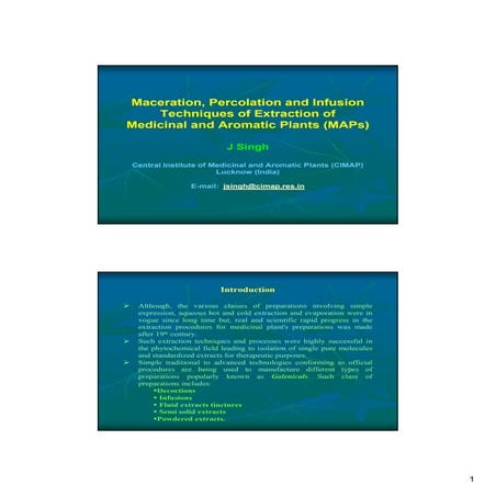 method of extraction of medicinal and aromatic plants | PDF
