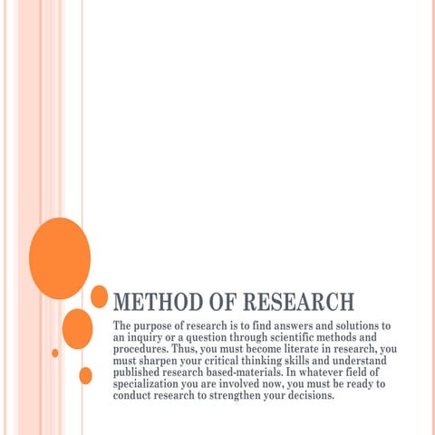 Method of research