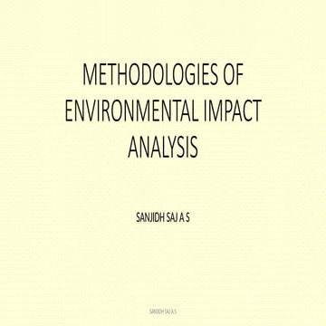 Methodologies of Environmental Impact Assessment (EIA) – A Complete Guide to Sustainable Development