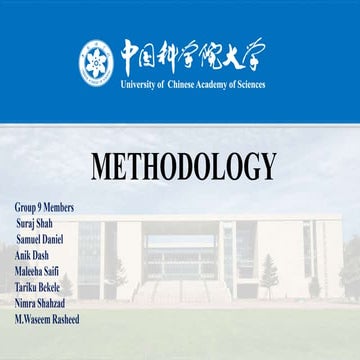 Methodology in scientific writing