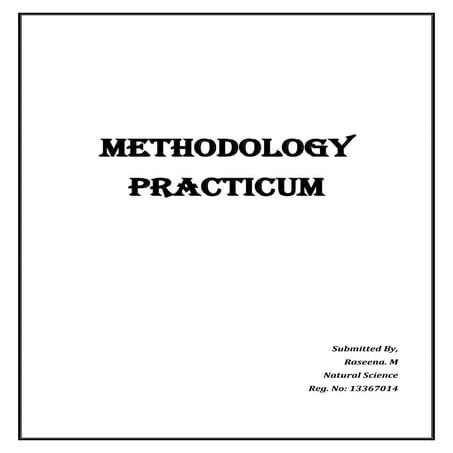 Methodology practicum
