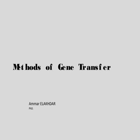 Methods of gene transfer