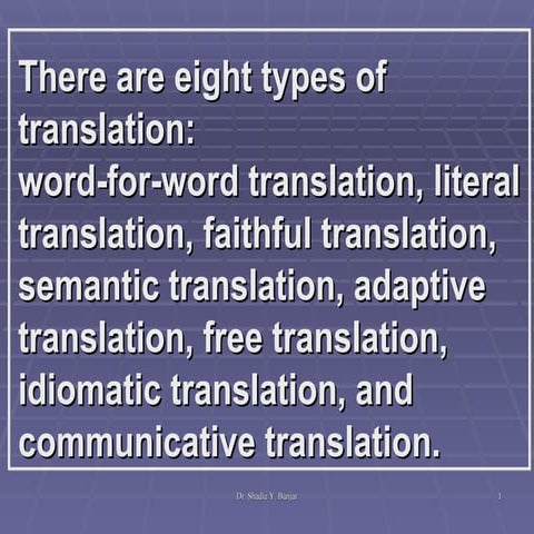 Methods Of Translation