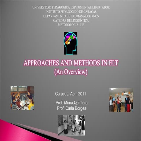Methods and Approaches (Introduction to the course)