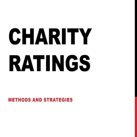 Methods for assessing charities
