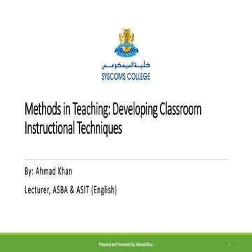 Methods in teaching