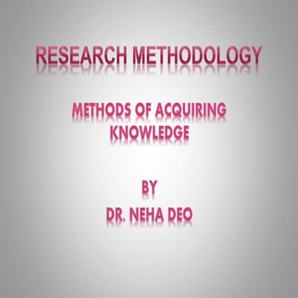 Methods of acquring knowledge