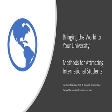 Methods of attracting international students