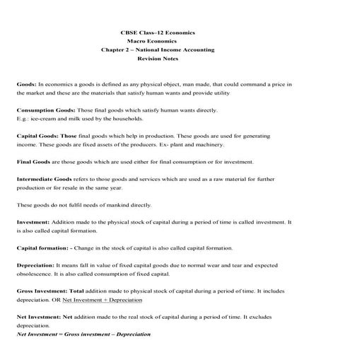 Methods of Calculating National Income Class 12 Notes.PDF