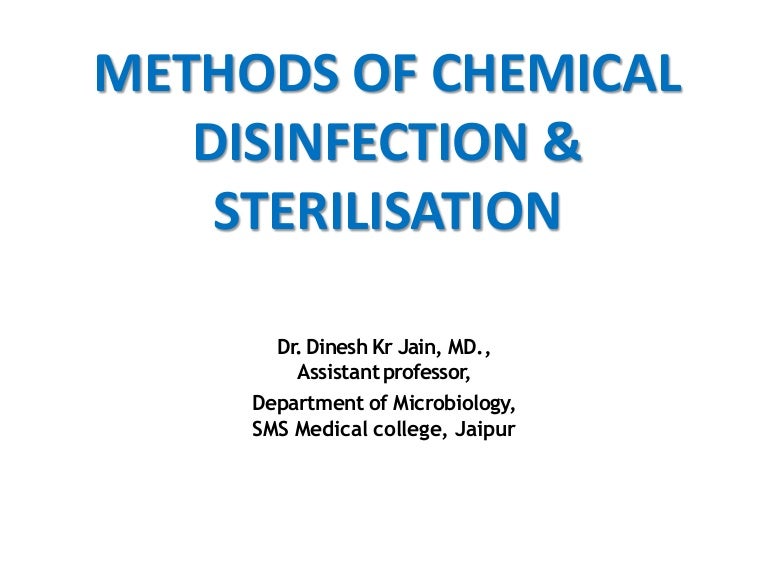 Methods of chemical disinfection