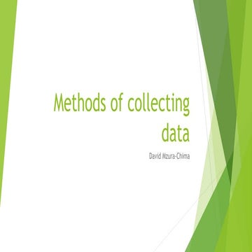 Methods of collecting data