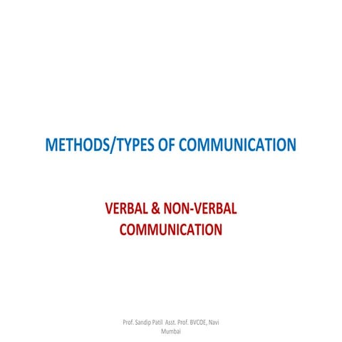 Methods of communication