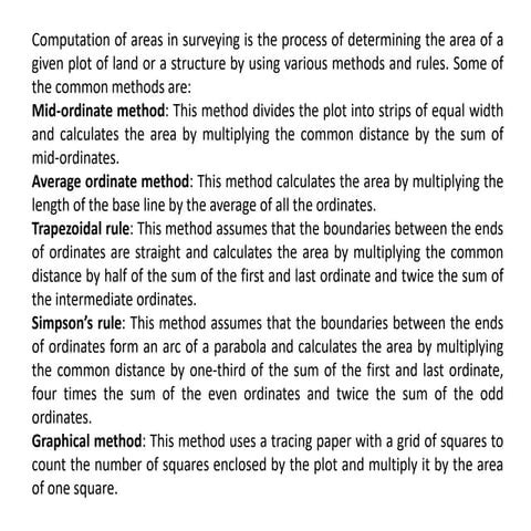 Methods of computation of area in Surveying.ppt