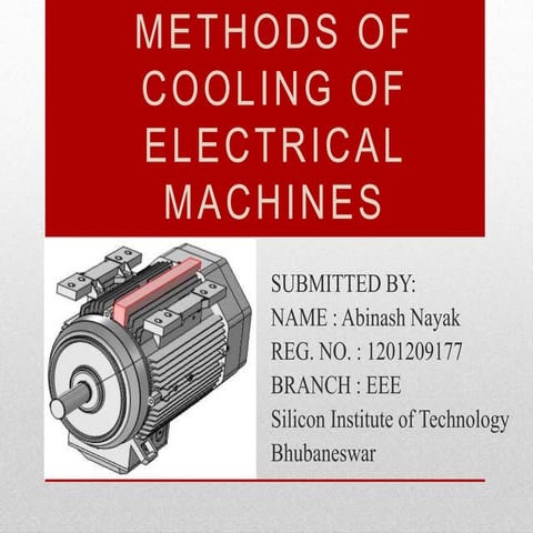 Methods of cooling of electrical machines