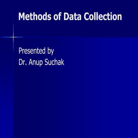 Methods of Data Collection and sources of data | PPT