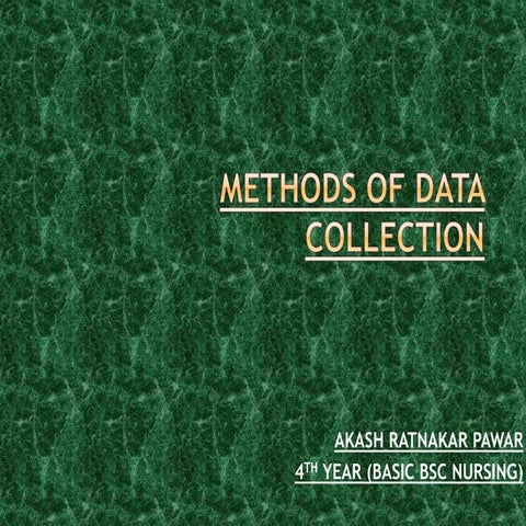 Methods of data collection | PPT