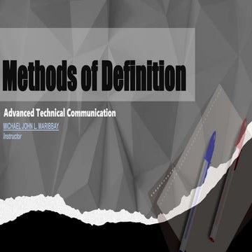 Definition purposes to know the real meaning of definition