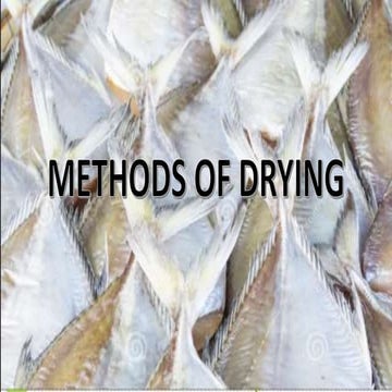 Methods of drying