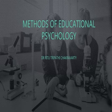 Methods of educational psychology 