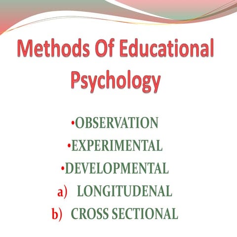 Methods of educational psychology and research.