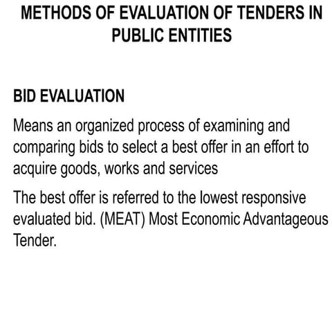 METHODS OF EVALUATION OF TENDERS IN PUBLIC ENTITIES.pptx