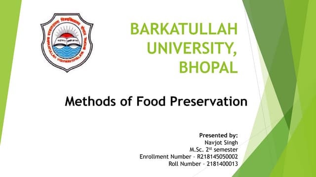 Methods of food preservation