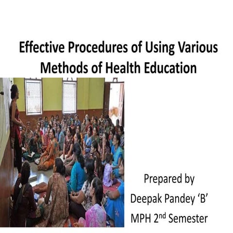 Methods of Health Education