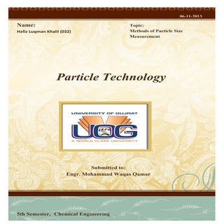 Methods of particle size measrement...