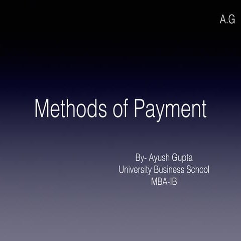 Methods of payment (Mergers and Acquisitions)