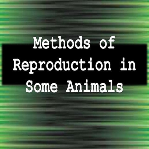 Methods of reproduction in some animals (science)
