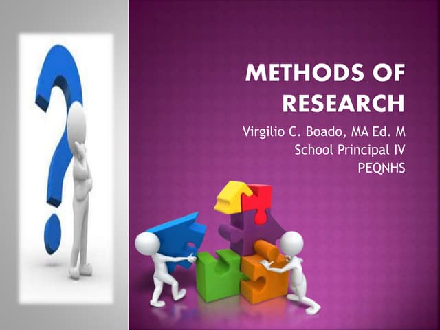 Methods of Research