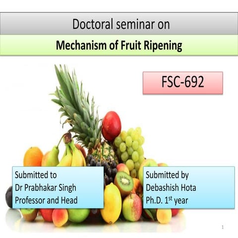 Role of ethylene in fruit ripening