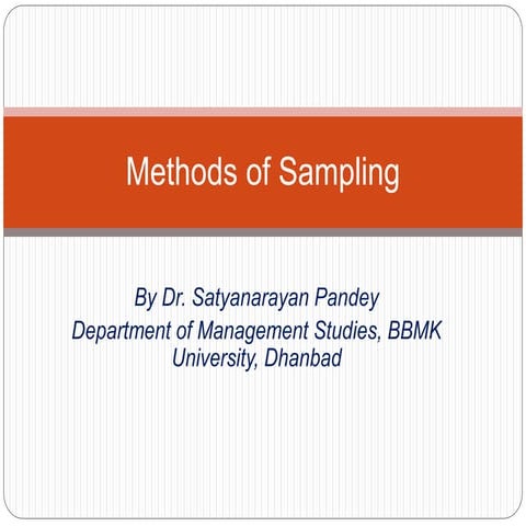 Methods of sampling